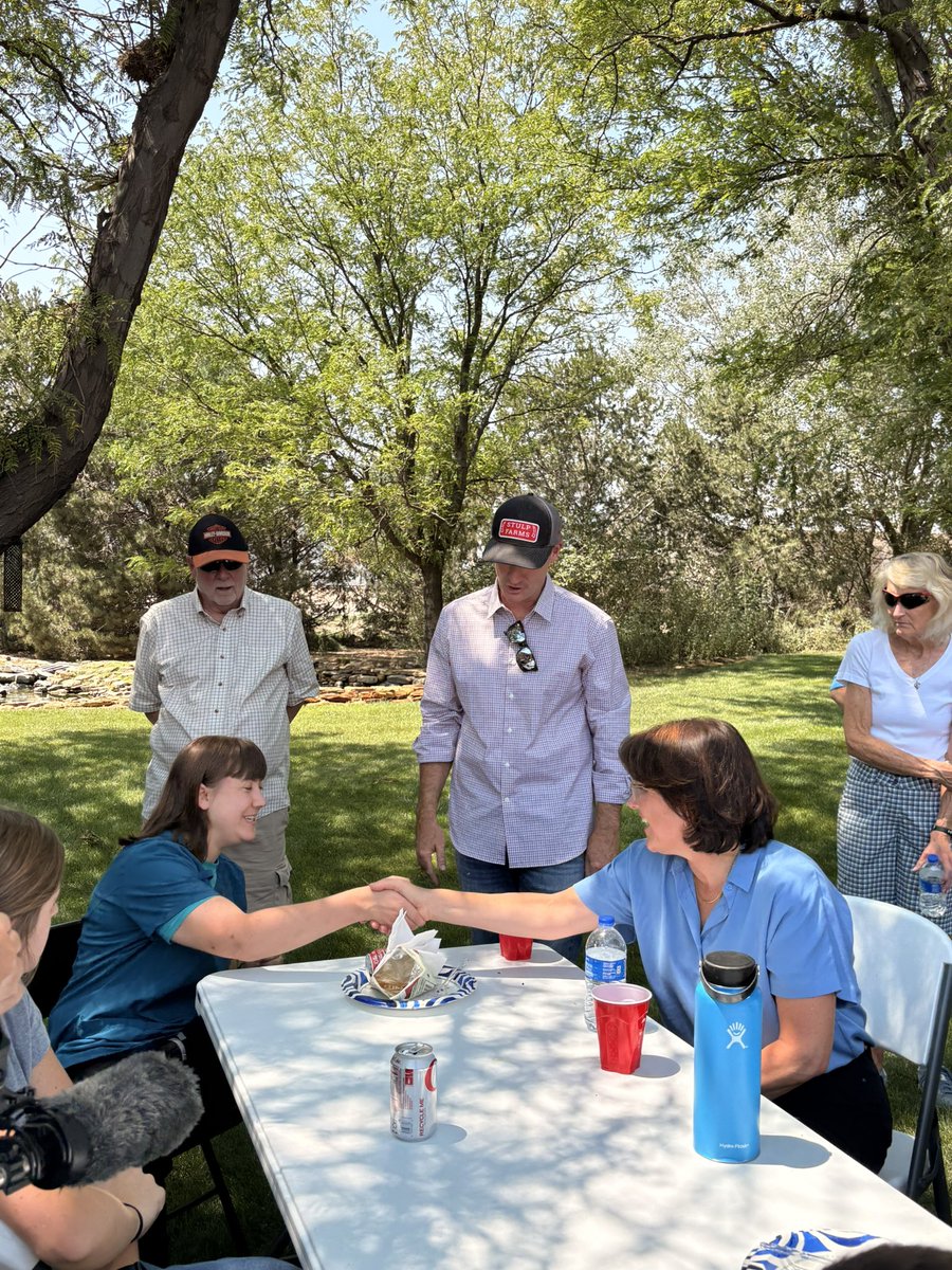 EileenforCO's tweet photo. Rural America has been let down by politicians in both parties for too long - and that has to change.

That's why I'm meeting with people all across the Eastern plains, holding meet and greets and roundtables like this one, to hear directly from the people about what they need. 

Costs are high, and rural communities are disproportionately affected by that. Lauren Boebert has had her chance to serve this district, and all she's done is make life harder. It's time to vote her out. 
#eileenforcolorado #colorado #co04 #laurenboebert #coloradopolitics