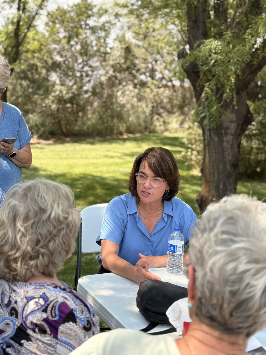 EileenforCO's tweet photo. Rural America has been let down by politicians in both parties for too long - and that has to change.

That's why I'm meeting with people all across the Eastern plains, holding meet and greets and roundtables like this one, to hear directly from the people about what they need. 

Costs are high, and rural communities are disproportionately affected by that. Lauren Boebert has had her chance to serve this district, and all she's done is make life harder. It's time to vote her out. 
#eileenforcolorado #colorado #co04 #laurenboebert #coloradopolitics