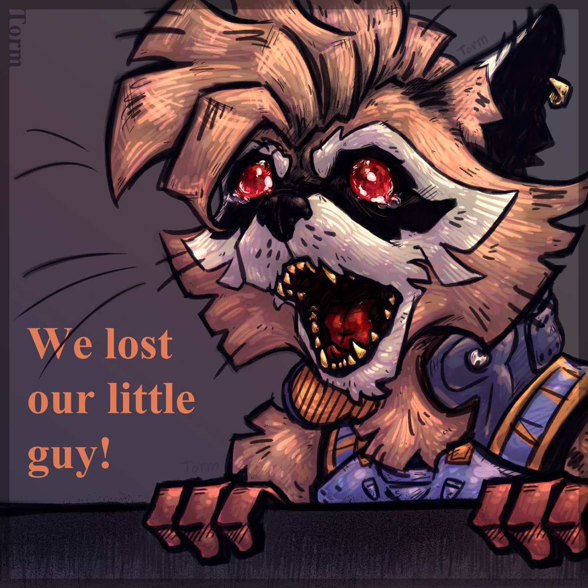 Tormilian's tweet photo. (1/3) #rocket_raccoon &amp; #jeff the landshark comic, based on my personal experience in #MarvelRivals.

It was supposed to be only a 2 pics short comic just for giggles, nothing more, nothing less. But here we are, 1,5 months after I started drawing this. 10 pictures overall, huh. https://t.co/2BuECs1WYN