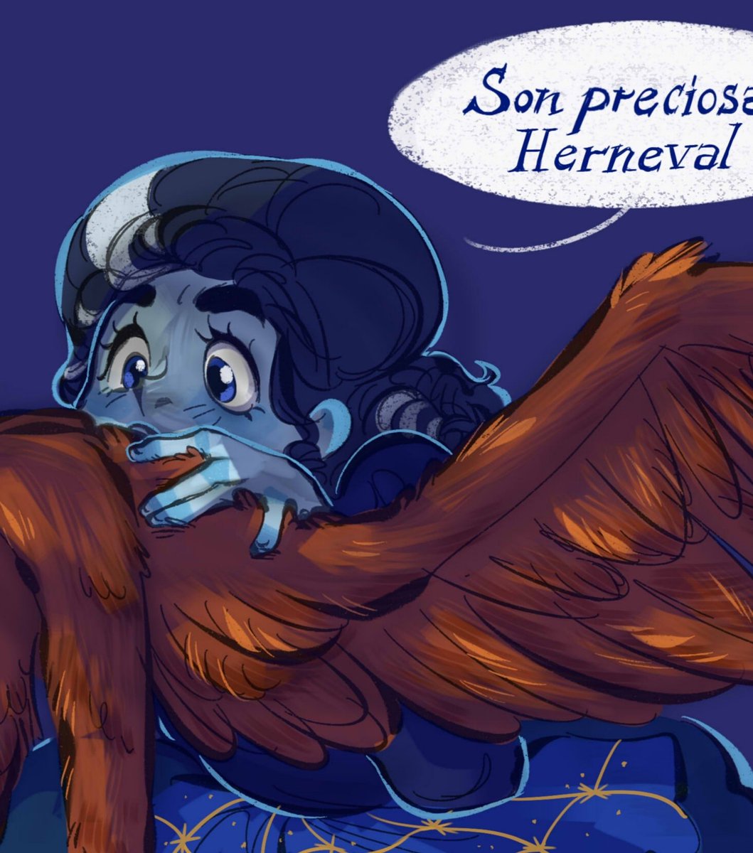 Blue_Catnip's tweet photo. Versión a color de la Gótica Victoriana y el Príncipe de los Papuchos 🧡💙 
.
.
.
#SoyFrankelda #Herneval #Frankelda #IamFrankelda #Frankeldafanart https://t.co/HrTFmSB1lH