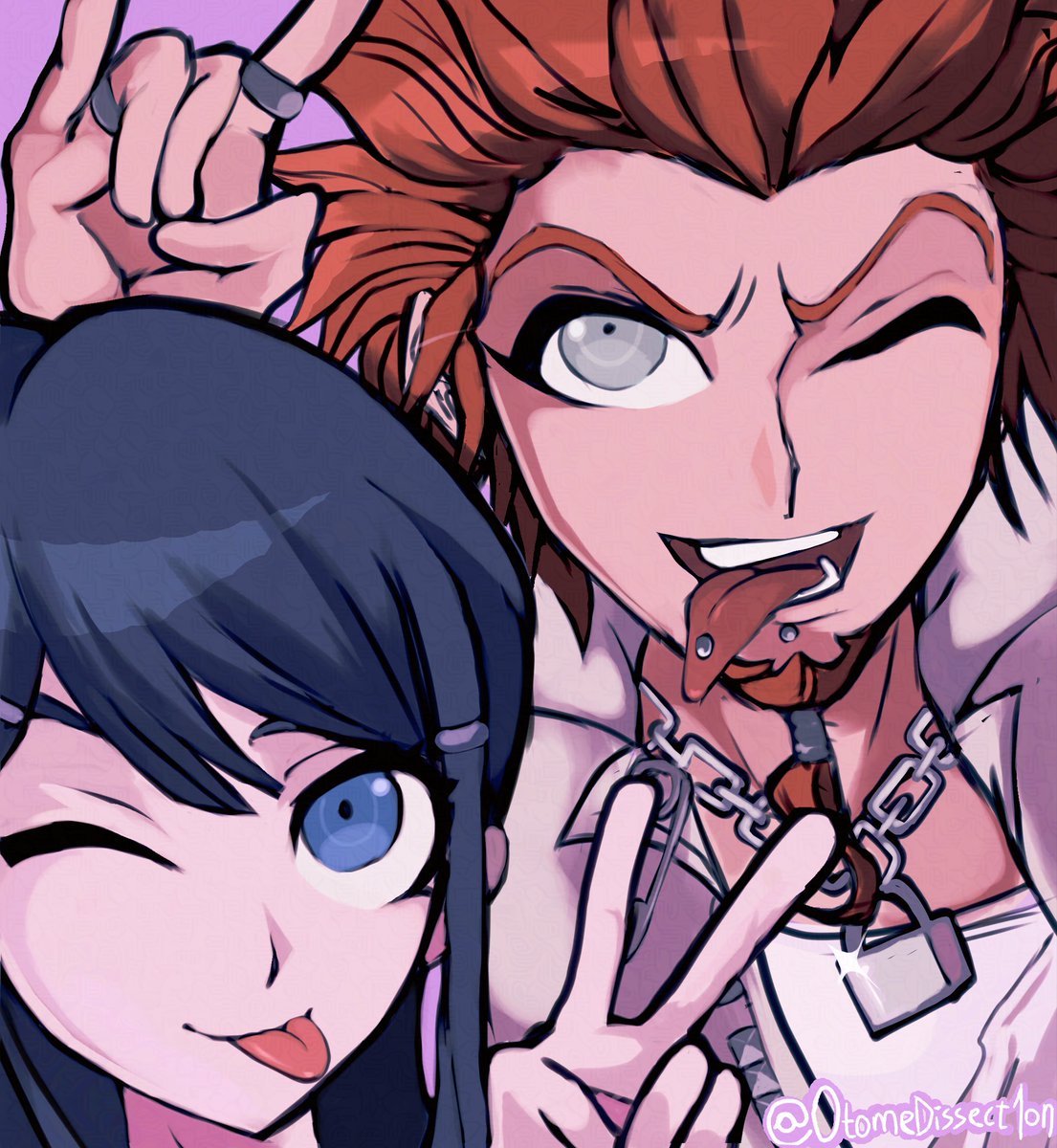 OtomeDissect1on's tweet photo. Distrust duo!! #danganronpa https://t.co/3lhvJbvKDr