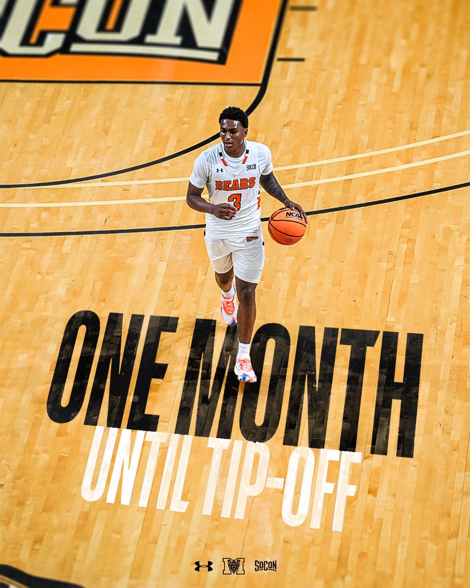 MercerMBB's tweet photo. Our season opener is 1️⃣ month away‼️

#GoBears https://t.co/eKOngmxVlE