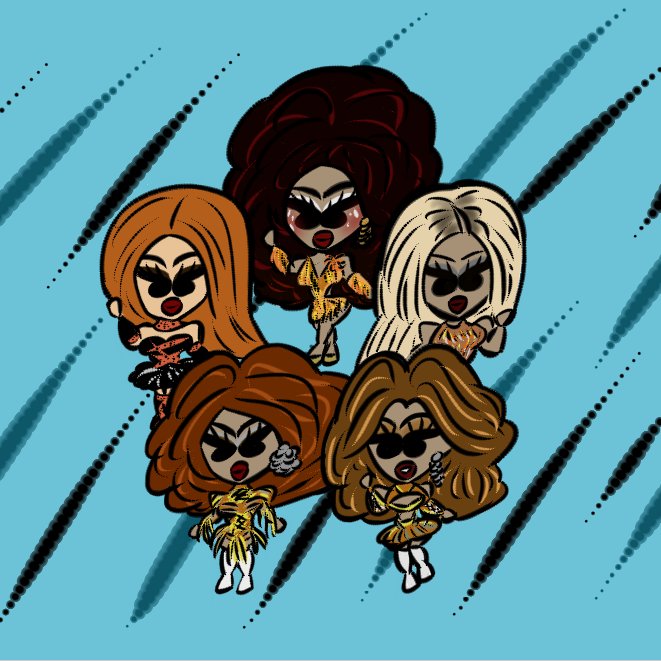 dragdrag_drag's tweet photo. Drag Race Philippines Season 4 Episode 2 (Girl Group Challenge)  

Song: Can I Get An Eme?  

Group: Eme La Chickazsx

Dixxxy Decoy
Ghulli Ghush
Manza
Maureen Biology
Valeria  

#DragRacePhilippines #DragRacePH #DragRace #DragRacePHS4 https://t.co/orz7VvTADr