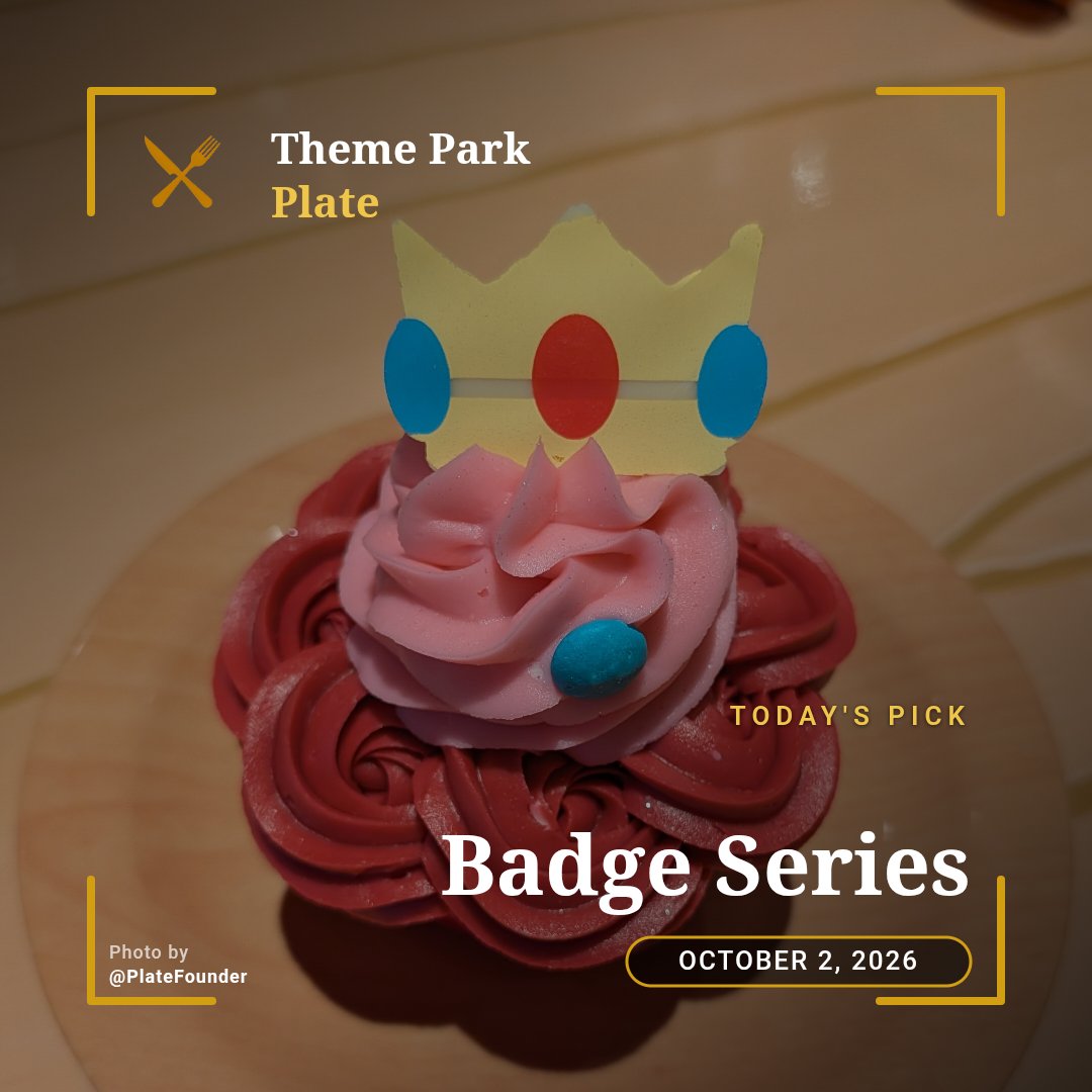 ThemeParkPlate's tweet photo. You aren't just ranking park food on Theme Park Plate. You decide which photos represent each dish best. Tap the heart on community shots like the Princess Peach Cupcake at Toadstool Cafe to help the best angles rise and unlock badges from Photo Supporter to Gallery Guardian. https://t.co/HL9eKlCQgM