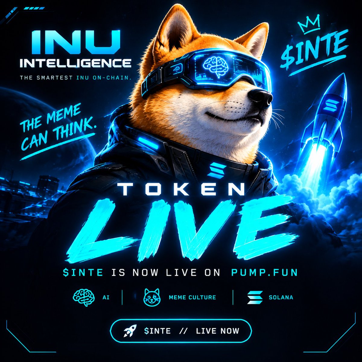 INUINTELL's tweet photo. 🐕🧠 $INTE INU is officially LIVE.

The smartest Inu on-chain.

#INTE #Solana #MemeCoin https://t.co/yJhJAMJBV7
