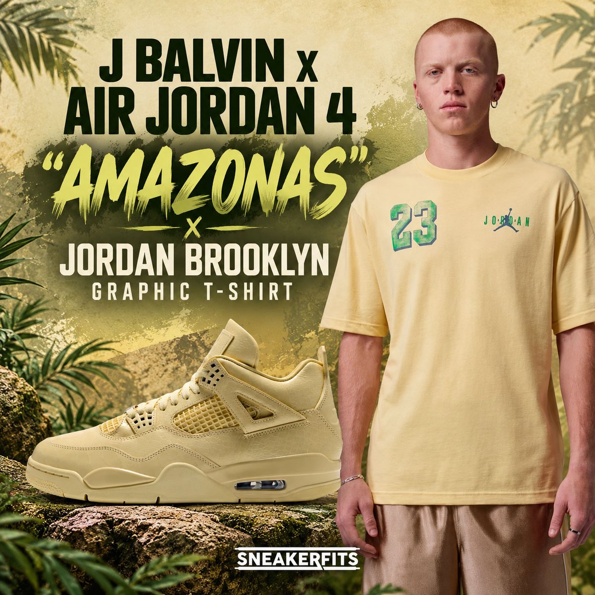SneakerFitsCom's tweet photo. J Balvin x Air Jordan 4 “Amazonas” outfits 🌿

Looking for apparel to match? Check out Jordan Brand and Nike pieces plus complete outfit ideas.

https://t.co/L5dAWdn5wV

#AirJordan4 #SneakerFits https://t.co/Xu5MowPC36