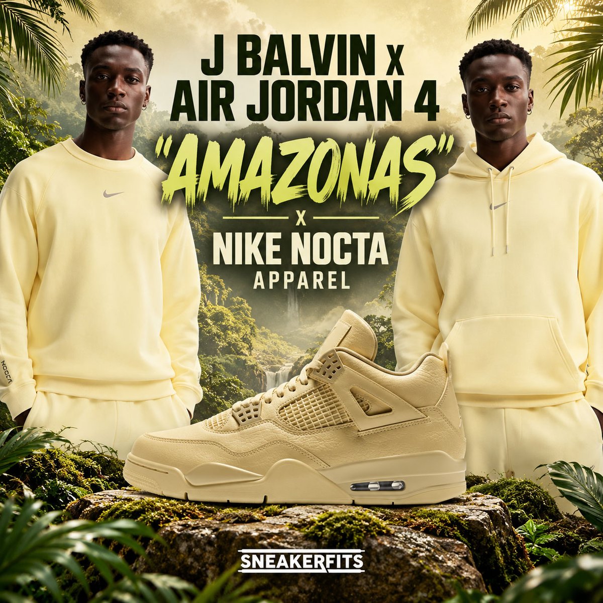 SneakerFitsCom's tweet photo. J Balvin x Air Jordan 4 “Amazonas” outfits 🌿

Looking for apparel to match? Check out Jordan Brand and Nike pieces plus complete outfit ideas.

https://t.co/L5dAWdn5wV

#AirJordan4 #SneakerFits https://t.co/Xu5MowPC36