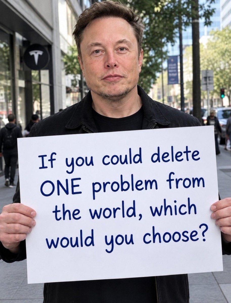 Therocket_man69's tweet photo. If you could delete ONE problem from the world, which would you choose? https://t.co/nOHjbEHxAw