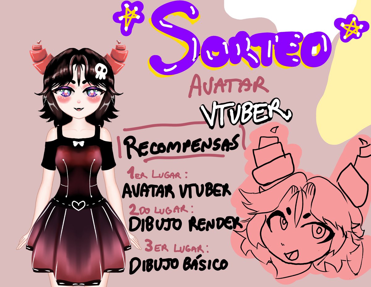 Sindilex_'s tweet photo. Sorteo avatar personalizado vtuber!!!!
¿Qué debes hacer para participar?
Solamente seguirme y repostea, así de fácil :3
Premios:
1er lugar= Avatar vtuber
2do lugar= Dibujo con render
3er lugar= Dibujo
Se hará una ruleta en mi canal de kick: willdothy0 
#vtuber #sorteo #art 💖 https://t.co/47C8mM3KdA