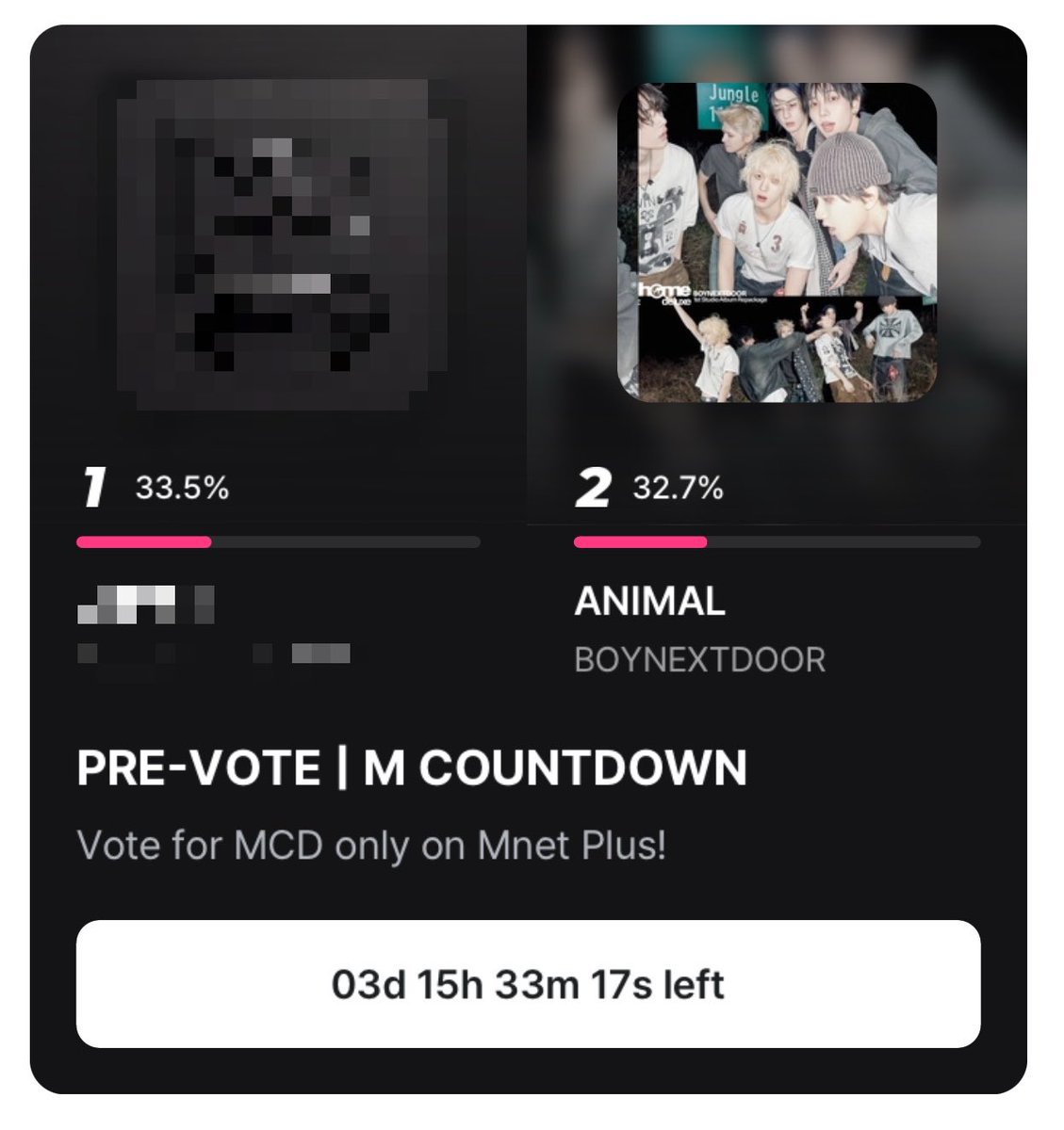BNDTHAI_FAN's tweet photo. ꒰🏠꒱ #โหวตนี้เพื่อเด็กข้างบ้าน — พรีโหวตรายการเพลง M COUNTDOWN 🗳️

วันดอร์พรีโหวตสำคัญมากน้า มาช่วยกันคนละ 5 โหวต 10 โหวตน้า #ANIMALออกล่า

ㄴวันนี้ - 6 ต.ค. เวลา 21.59 น. ꒰🇹🇭꒱
ㄴ5 โหวต/อุปกรณ์/วัน
ㄴMnet Plus

꒰ https://t.co/N7P8sl6DRr ꒱ 

#BOYNEXTDOOR #보이넥스트도 #BND https://t.co/JTAfuSwFhh