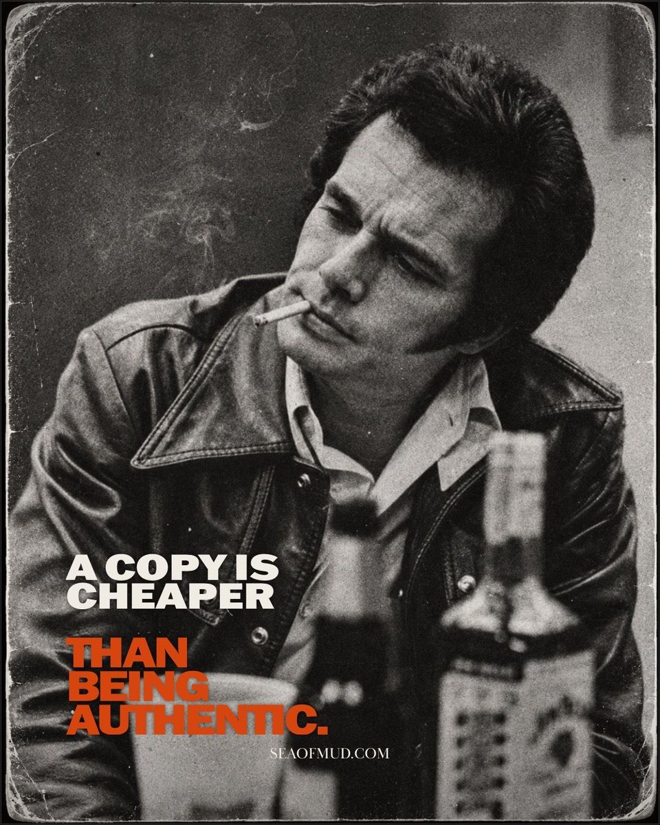 seaofmudapparel's tweet photo. Development takes patience. Imitation takes a reference photo.
That is true in music, business and men.
Read TOUCHSTONE 016 ⤵️
https://t.co/eDGSj2XpzZ
#Authenticity #merlehaggard #CountryMusic #TouchstoneJournal https://t.co/Aaz8b7ujJT