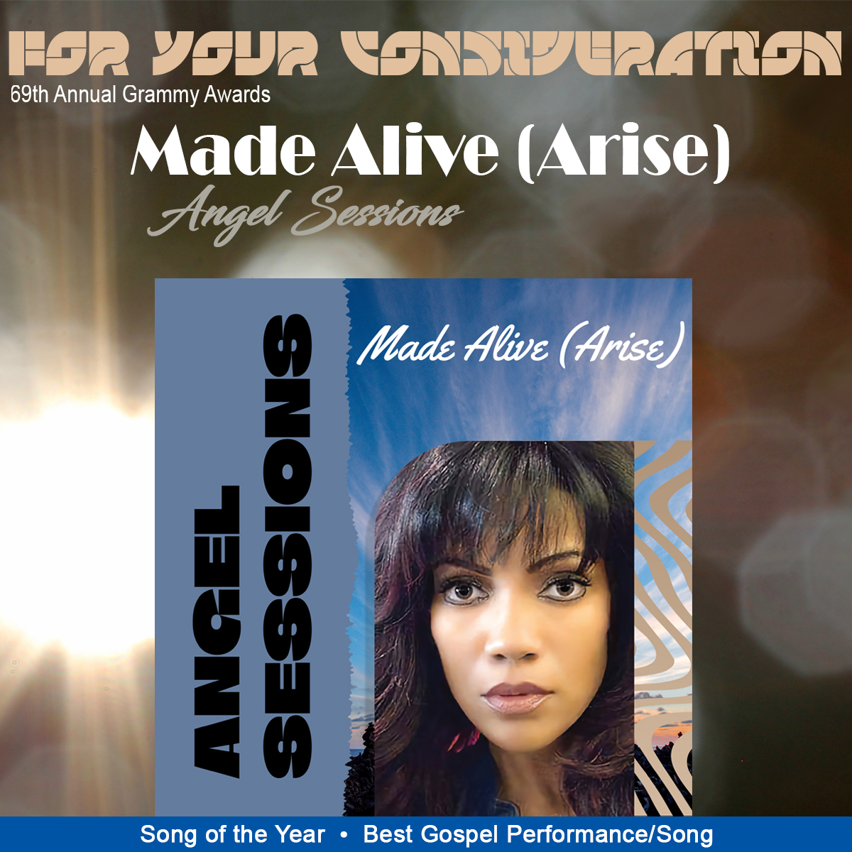 AngelSessions's tweet photo. For Your Consideration. For the 69th Grammy Awards.
1. He Loved Me First- Best Gospel Performance. Song of The Year. (Angel Sessions ft. Freddie Fonk White)
2. Made Alive (Arise) Best Gospel Performance. Song of the Year. 
3. Throw It. Song of The Year. Best Rap Song (Della) https://t.co/WqsxKKqzGe