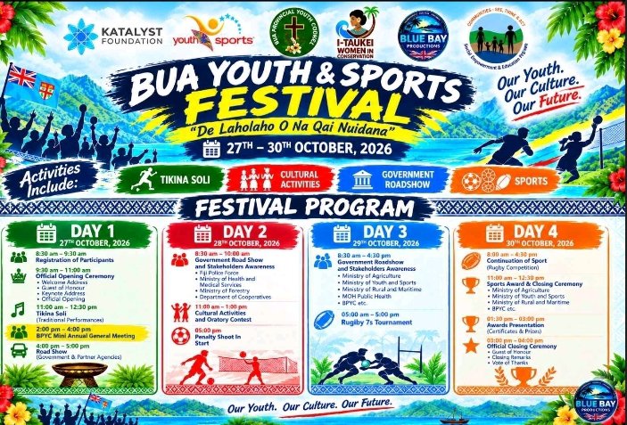 keluburotu's tweet photo. Bua Youth Festival 2026!
Youth led initiative and fundraising for our future investments for our young farmers, young sports talents and mainly learning to grow in a busy business environment & sustainability.
#delaholahoonaqainuidana #youthled #buapeibua
BIND MAI Bua 🥳✊️🤌 https://t.co/LezsVetoE1