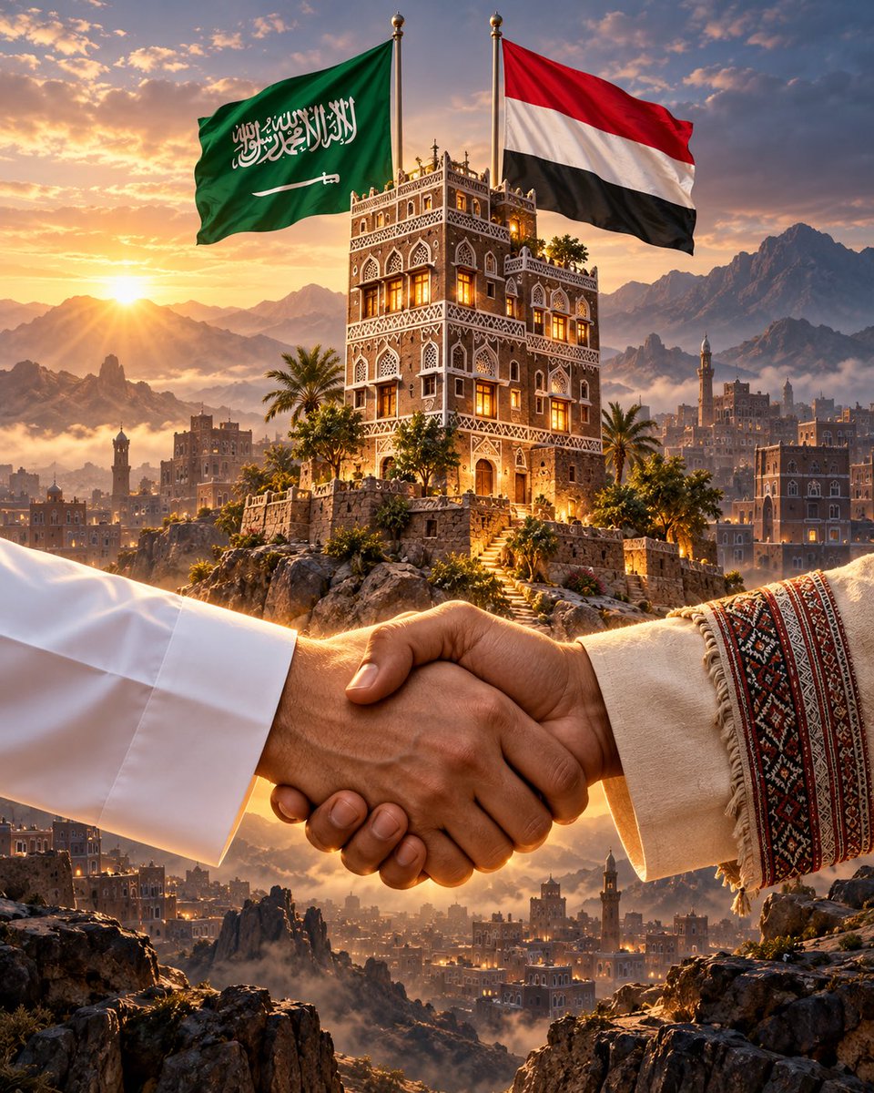 Alshaikh2's tweet photo. #لا_حوثي_بعد_اليوم:

من مواطنٍ سعودي إلى أخيه المواطن اليمني الشريف:

#اليمن يمنكم .. 
و يمننا معكم .. 
لكم فيه الجذور .. 
و لنا في أهله إخوةٌ لا نقبل أن نتركهم للوجع وحدهم.

أمنكم من أمننا ..
و استقراركم من استقرارنا .. 
و مصيرنا المشترك يجعل نصرتكم وفاءً لحقّ الأخوّة .. 
و دفاعاً عن غدٍ يجمعنا.

نريد لليمني أن يكون عزيزاً في وطنه ..
آمناً على أهله .. 
مالكاً لقراره .. 
و أن تقوم بين #السعودية و #اليمن حياةٌ يعبر فيها الناس للعمارة و الزيارة، مطمئنّين إلى العودة.

و نقف معكم ليعود الوطن لأهله ..
و يصبح اختطاف #الحوثي لقراركم ماضياً قد #انتهى.