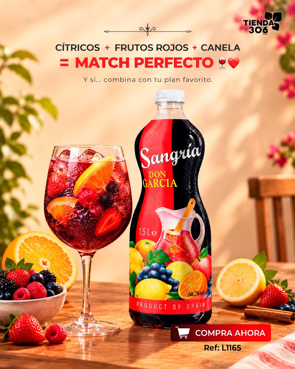 Tienda306's tweet photo. 🍊🍷Don García Sangría Española está lista para acompañar tus mejores momentos.✨
💚 Sangría Española Don García
Ref. L1165
🛒 Compra en https://t.co/9xYfcW6k3J
Tienda 306 Salud y Bienestar para Ti 🤗
#DonGarcía #SangríaEspañola #Sangría #SaborCítrico #PlanPerfecto #Brindemos https://t.co/hkGVmDtoIl