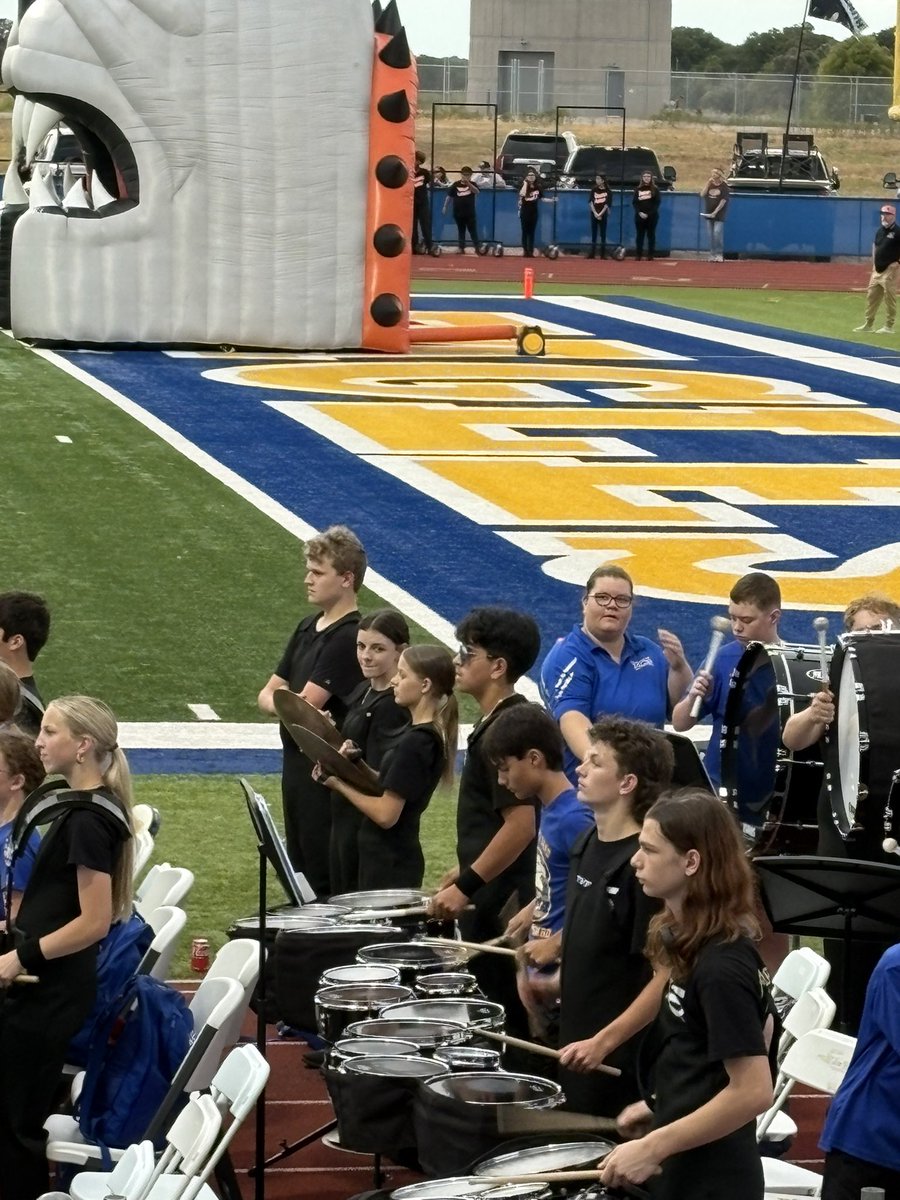 pastordavej's tweet photo. At the @brock_football game tonight…pregame activities include grandson Hank and his football Team running the field plus grandson Kennedy playing with the high school band… #goodtimes https://t.co/89sskLBn9l