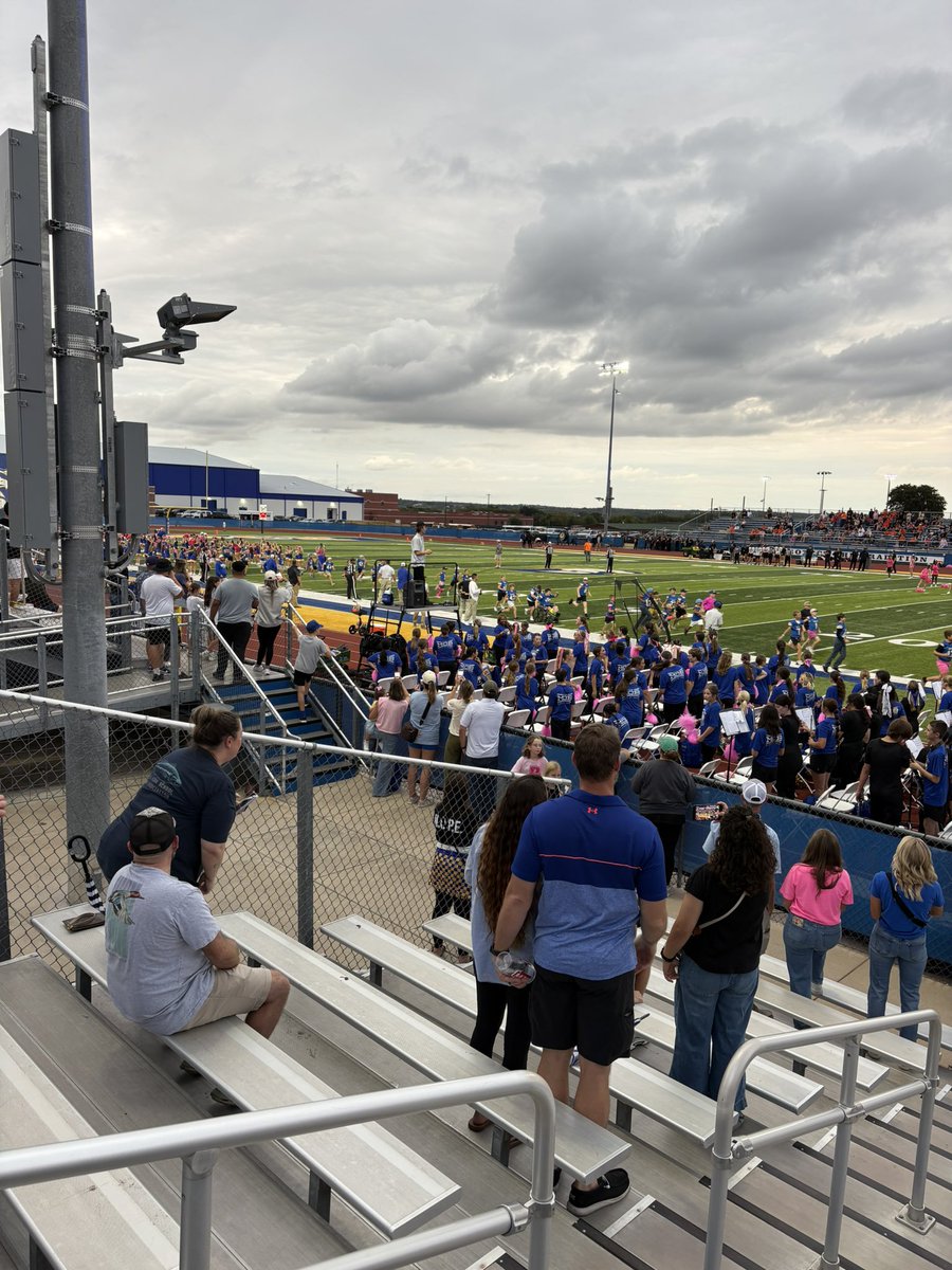 pastordavej's tweet photo. At the @brock_football game tonight…pregame activities include grandson Hank and his football Team running the field plus grandson Kennedy playing with the high school band… #goodtimes https://t.co/89sskLBn9l