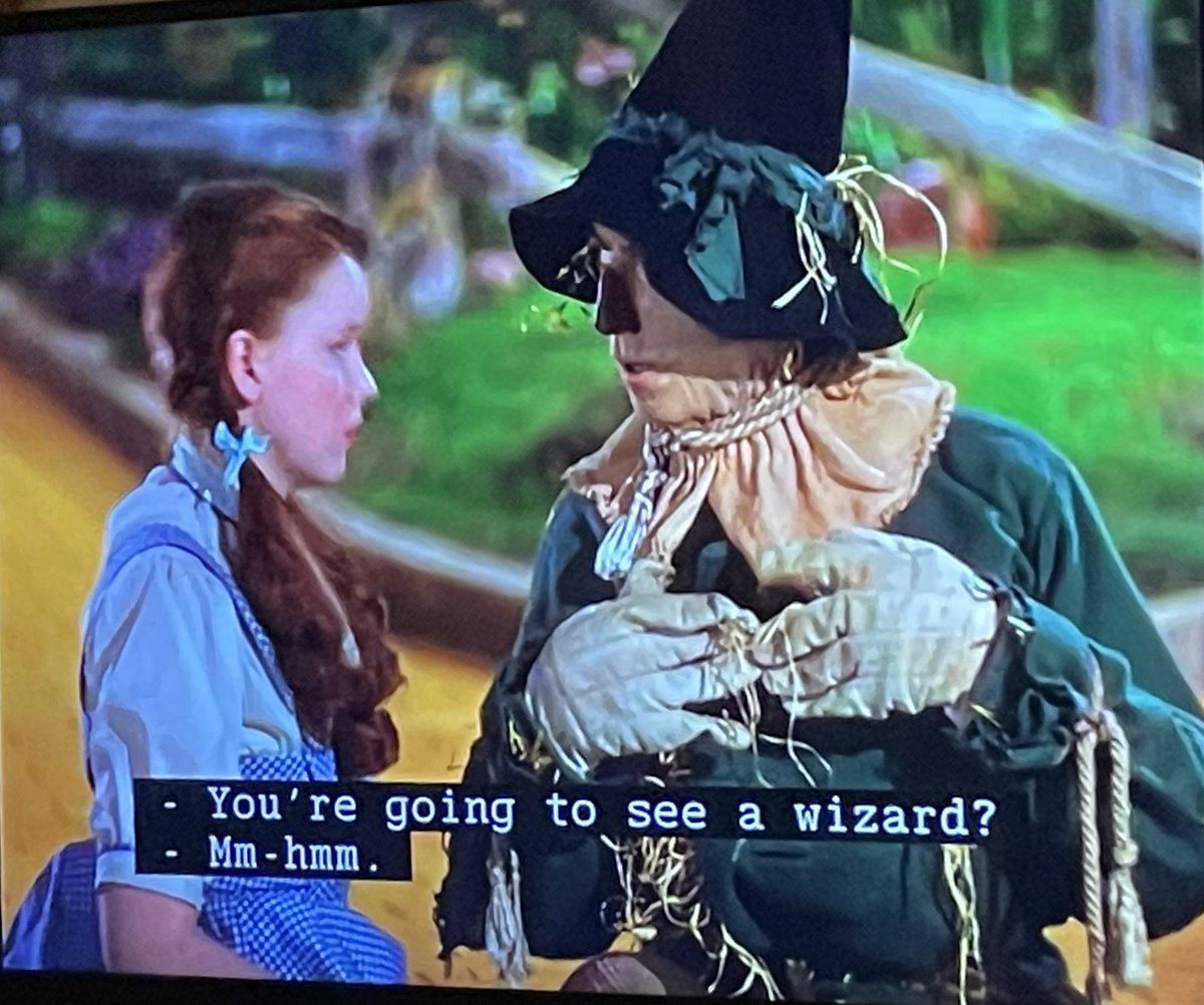 AnthonyAngelo99's tweet photo. Dorothy finally meets Scarecrow. Now weโre having fun! #Svengoolie Eve #MeTVWizardofOz #MeTV #BooNanza #WizardofOz https://t.co/7jdJ2fDqpO