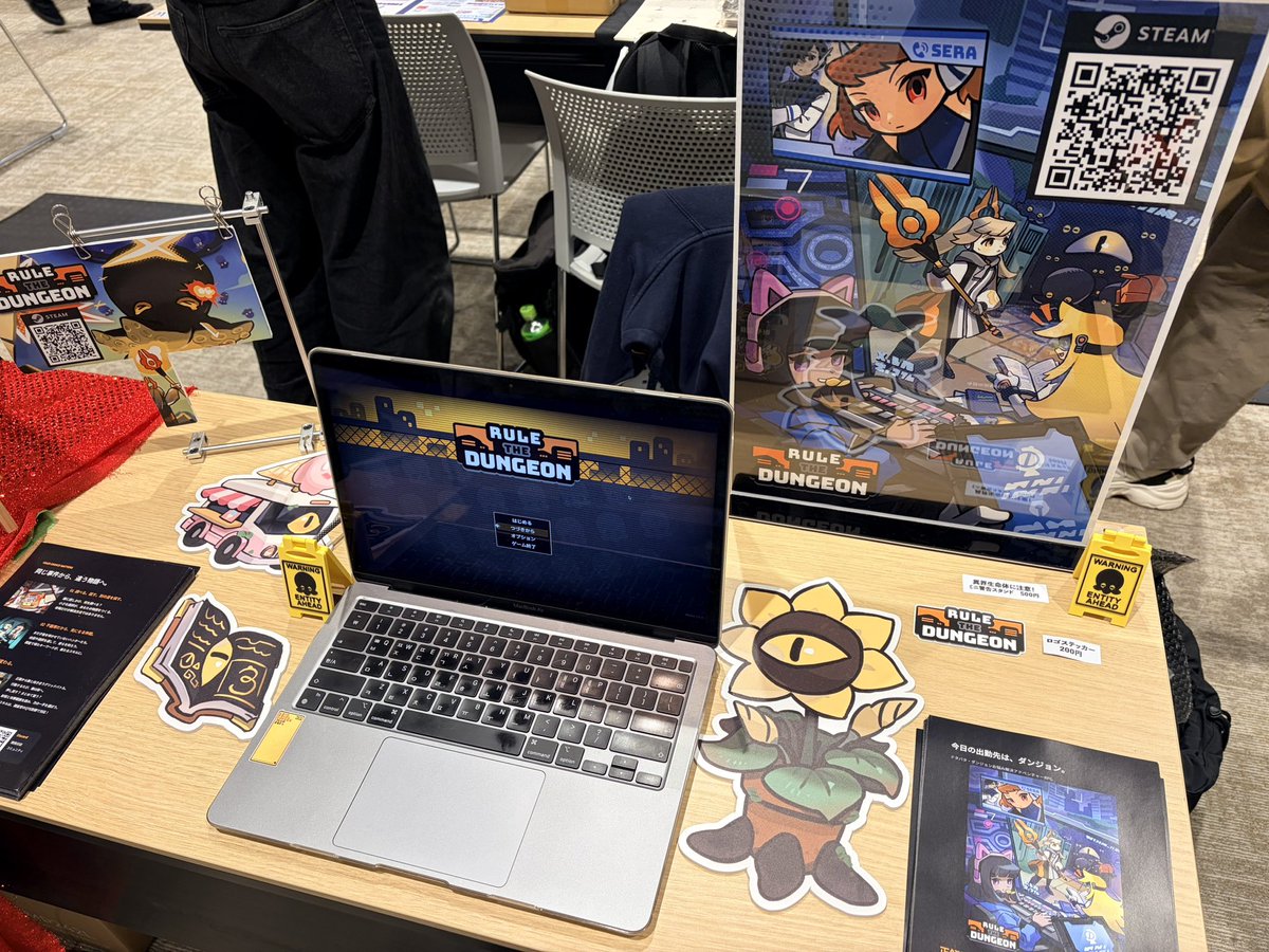 foretnoiregames's tweet photo. OIGS2026、ブースの準備ができました！🎮

ダンジョンのトラブルを解決する公務員アドベンチャーRPG『Rule the Dungeon』。
日本語で試遊できます！

📍Park Hall・PB-03
ぜひ遊びに来てください！

#OIGS2026 #RuleTheDungeon https://t.co/wVRuiYEcsX