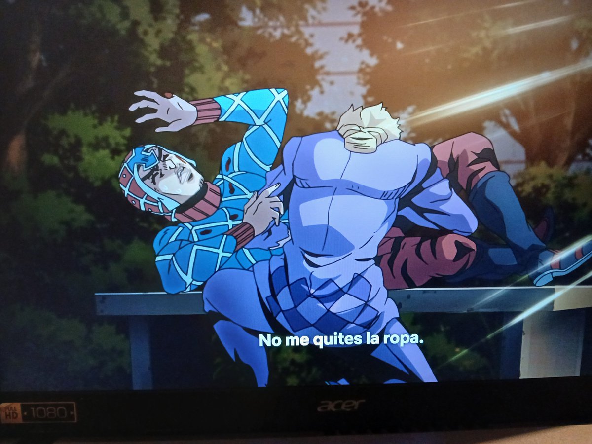 fisura956_'s tweet photo. sii amigoo tenés q mirarte jojos es alto anime https://t.co/NGngdKUbW8