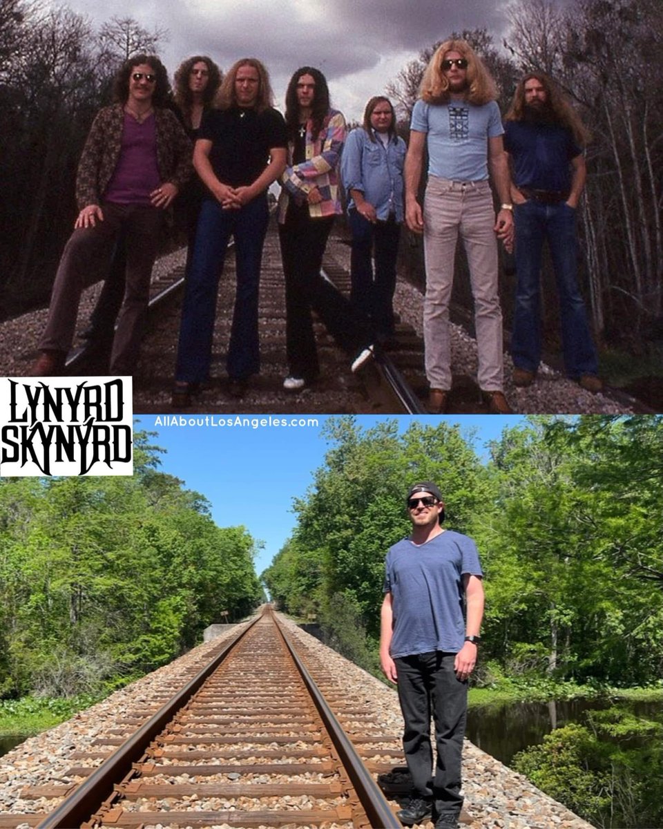 VeterinaryMedCA's tweet photo. Photo by ALL ABOUT LOS ANGELES in Hell House Land with Skynyrd, Artimus Pyle Band, Gary Rossington, and Ronald Wayne Van Zant. Image text: “MR LYNYRI SKYNYRO S AllAboutLosAngeles. com”. https://t.co/UABs37MB9Y