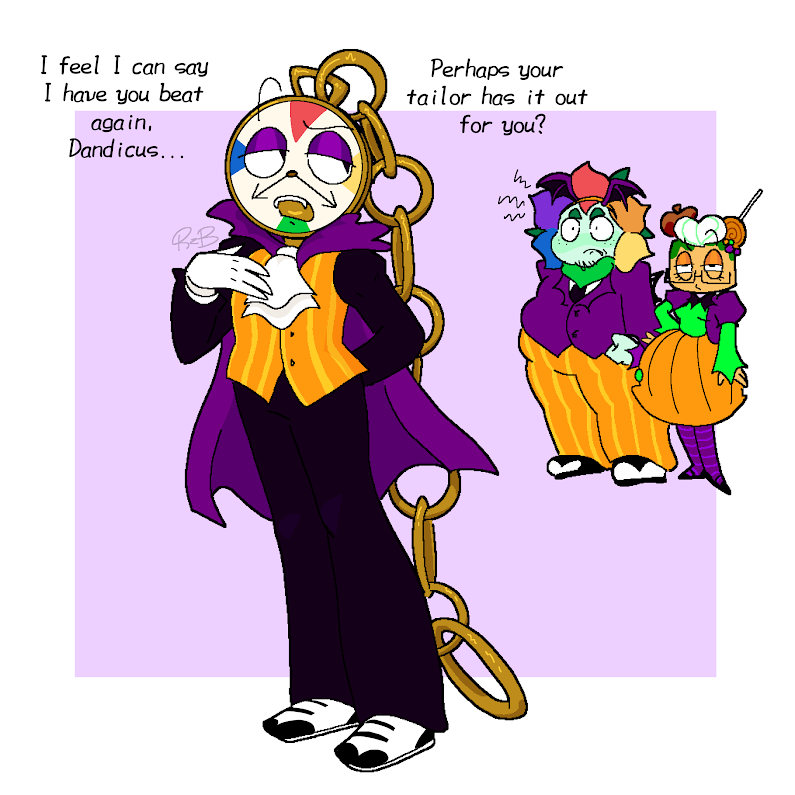 rizuberryb's tweet photo. dyle mogs for another holiday (+oc that nobody invited) #dandysworldHalloween https://t.co/nyD51pTsum