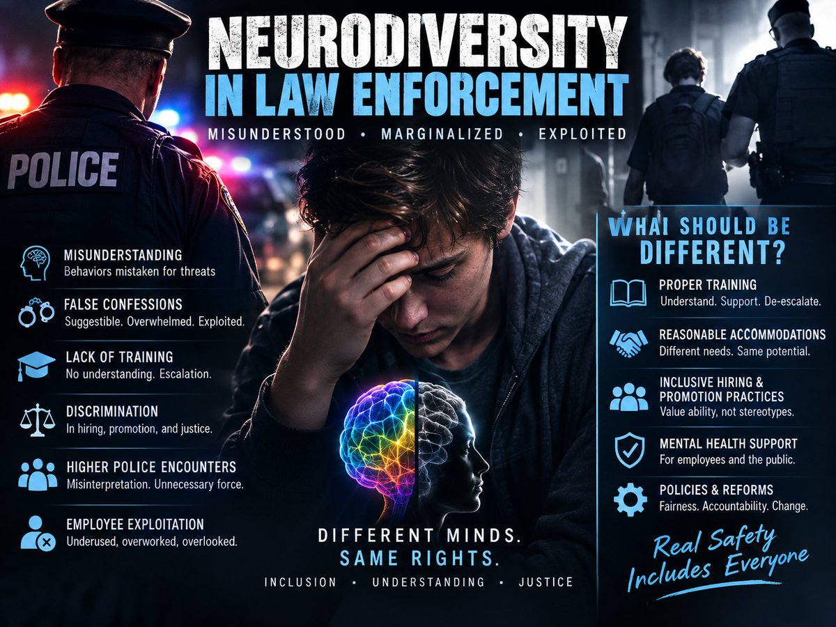 xUSDAinspector's tweet photo. Is there any evidence that suggests law enforcement agencies have discriminated against or manipulated neurodivergent people? What are these examples?

ChatGPT:
Yes, there is evidence suggesting that law enforcement agencies have discriminated against...
https://t.co/Go520282Zs https://t.co/gUGx608BES
