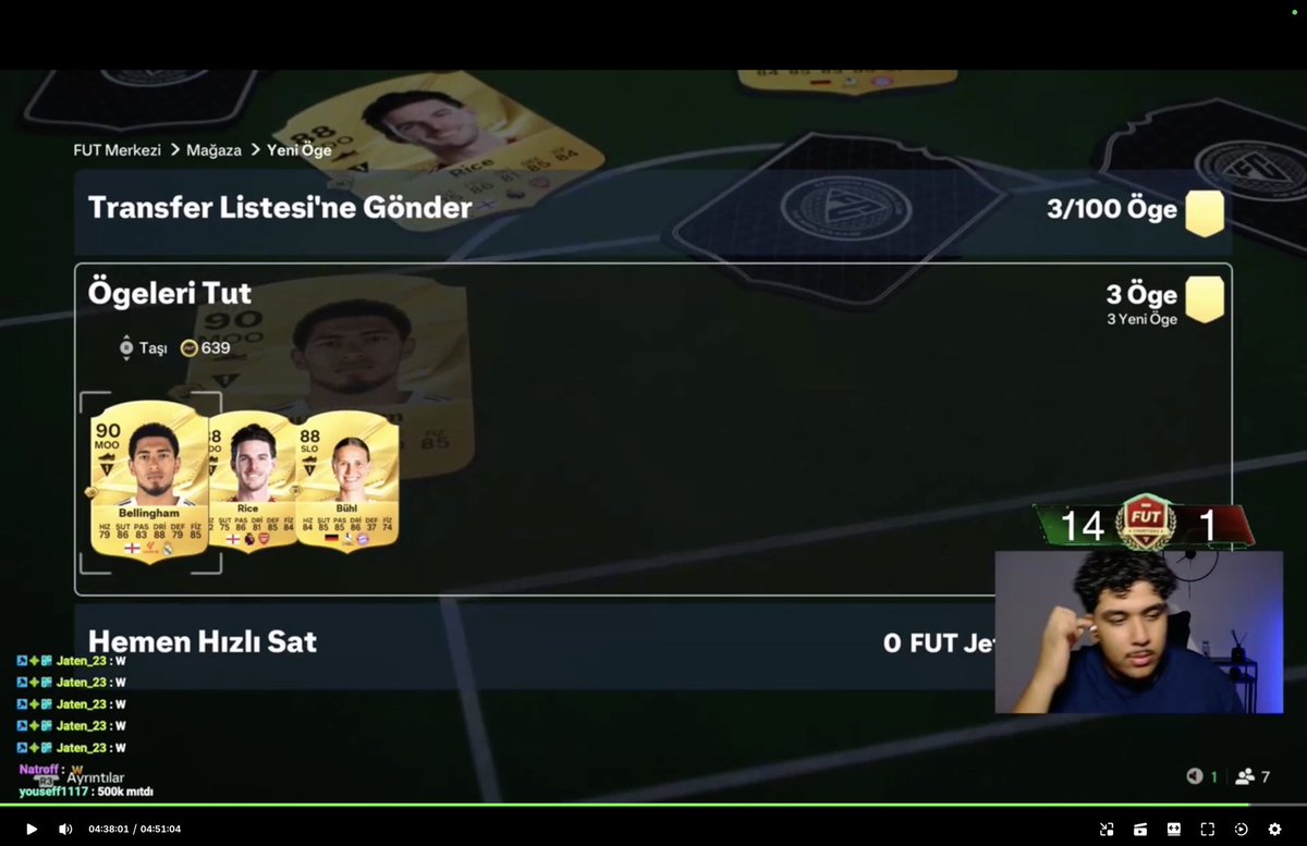 exediv1fifaexe's tweet photo. Yılın ilk wlsini 14-1 tamamladık. 
120+ da yemeseydik belkide
 FC27 Türkiyede ilk 15-0 bizden gelecekti. 
Yayına gelen herkese teşekkürler. 
Wl özeti en geç pazar YT de. 
Akliouche: 10/10 https://t.co/3xfFfhqcQG
