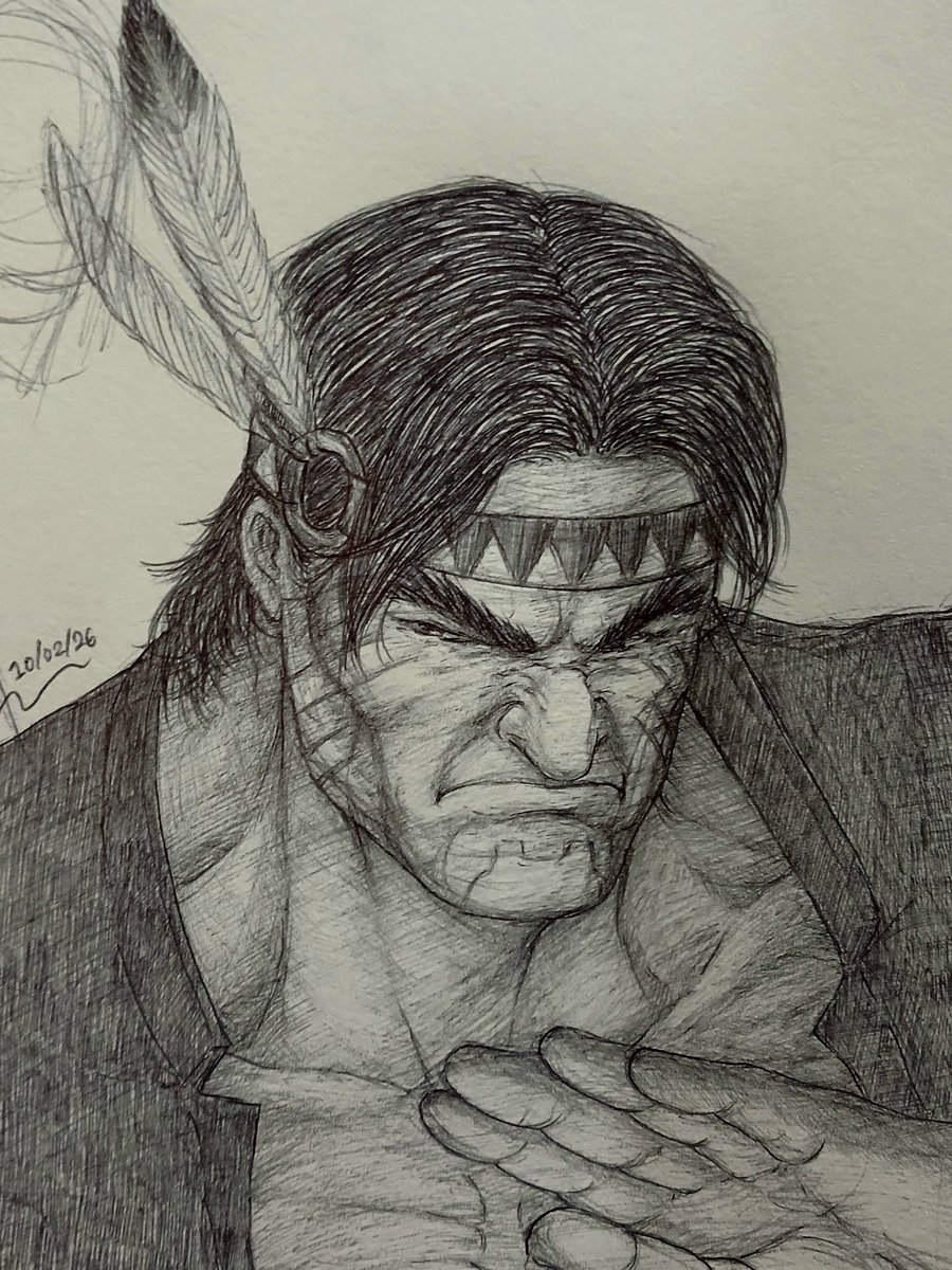 lanolinlabel_87's tweet photo. Thunder Hawk I made at school cause I was so stressed, tired, needed a break, &amp; wanted to draw again. 

#ストリートファイター 
#サンダー・ホーク https://t.co/vTcdmQO16G