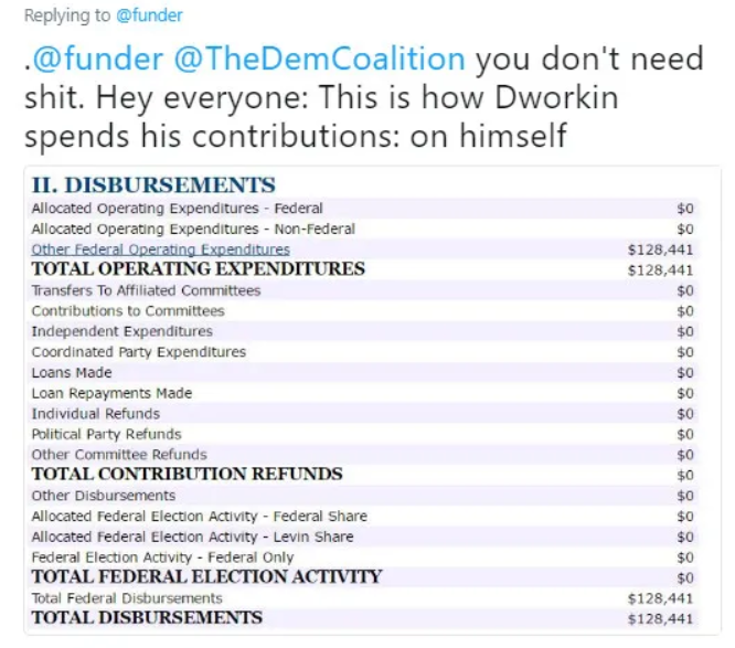 BobPhillyPa's tweet photo. @TheDemCoalition @funder should be investigated by the @FEC for fundraising irregularities. https://t.co/NTxKORelMr