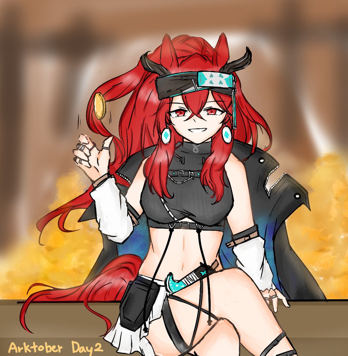 AineMizuiro's tweet photo. #arktober2026 Day 2: Coin

ouchy, late drawing (in my gmt+7 timezone) but here we are! cute bandit thank you. https://t.co/WhVI6dAD6Q