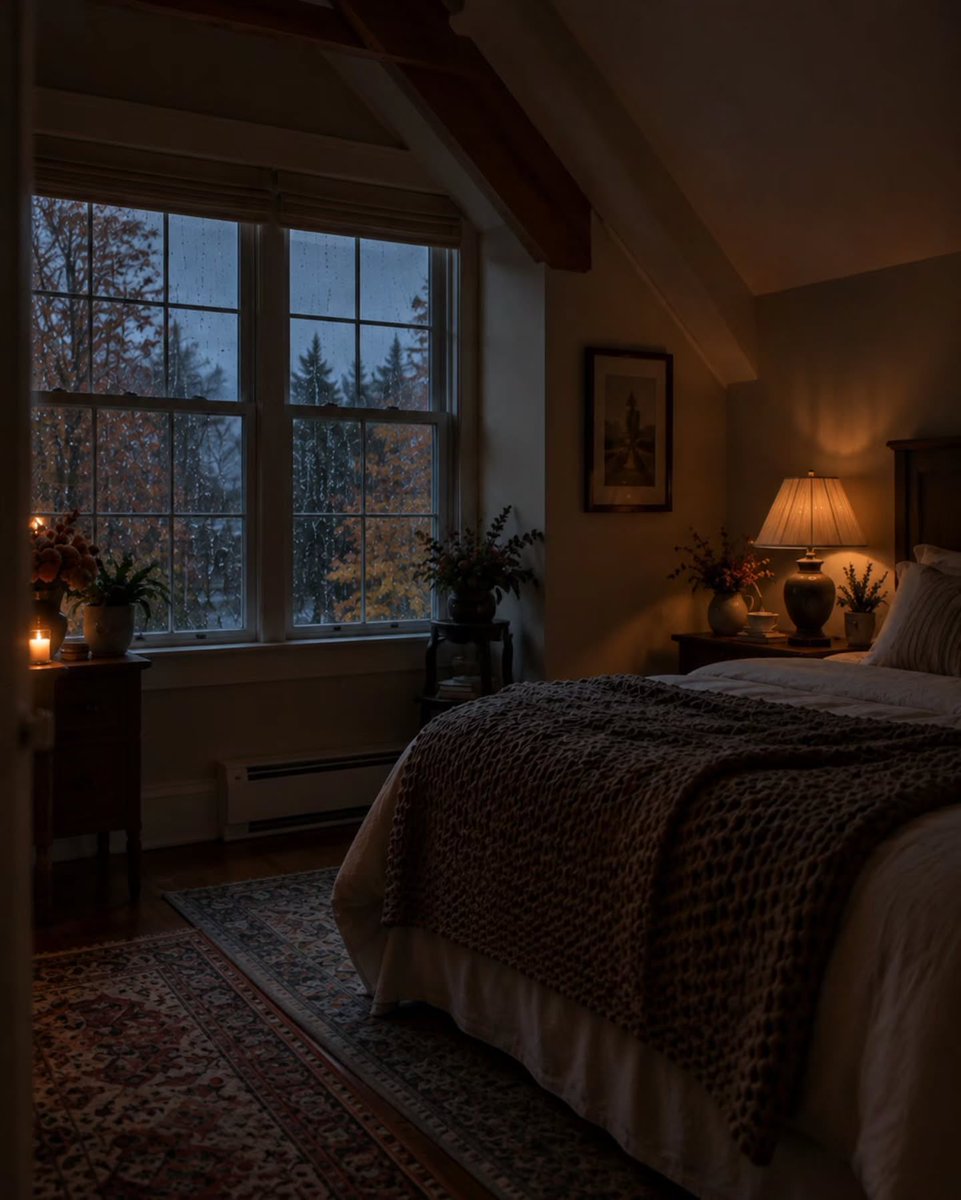 sehviyat's tweet photo. Cozy rainy autumn home aesthetic. https://t.co/wEXhCV08qw