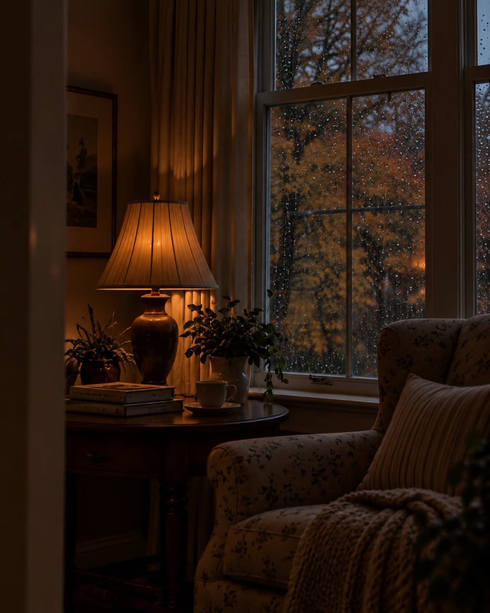 sehviyat's tweet photo. Cozy rainy autumn home aesthetic. https://t.co/wEXhCV08qw