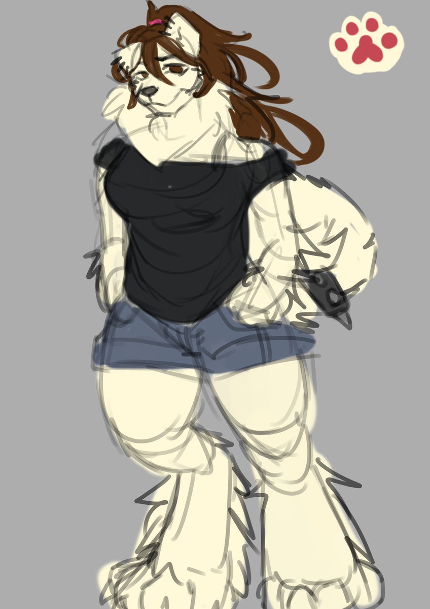 Fluffmationgrr's tweet photo. wip of a drawing of ,u fursona for a future character sheet #art #furryartㅤㅤㅤ #WIPㅤ #digitalartㅤ https://t.co/RtHmZSKSRz