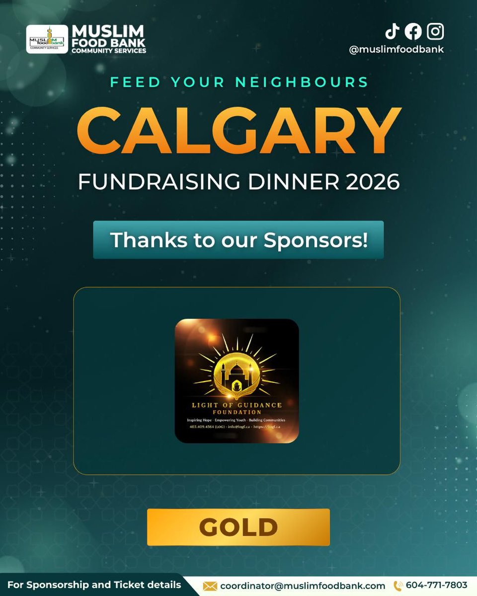 muslimfoodbank's tweet photo. Thank you for joining us as a Sponsor of our Alberta Fundraising Dinner. We truly appreciate your support and commitment to strengthening our community.

🔗 https://t.co/cAT2M6lhLP

#MuslimFoodBank #CalgaryFundraiser #EventSponsor #CommunityPartners #FeedYourNeighbours https://t.co/ObKSkMDwJa