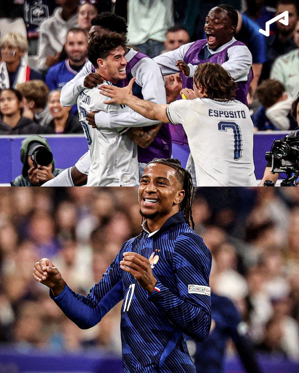 goal's tweet photo. The Azzurri fight back in Paris! 👊

Italy spoil Zinedine Zidane's homecoming as Alessandro Bastoni cancels out a Michael Olise thunderbolt 🇫🇷⚔🇮🇹

Read the full match report 🔗 https://t.co/RWxZqcPA6X https://t.co/3sdMA94JbK