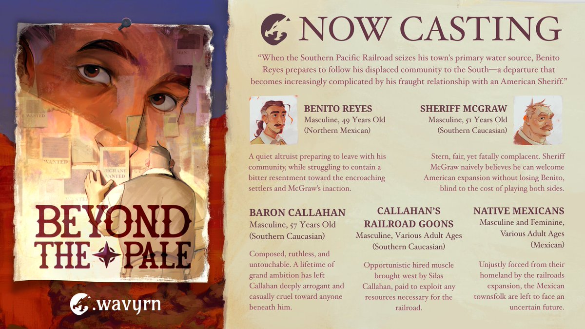 wavyrnaudio's tweet photo. 🔔 Casting 5 voice actors for Western animated short film!

► CASTING CALL: https://t.co/E46a26r93T

► AUDITION DEADLINE: OCT 31, 2026
↳ 🌐 English, Spanish
↳ 💵 $50-$300
↳ 🎙️ Remote Session and Async

Email for inquiries!

#voiceacting #voiceactor #casting #castingcalls https://t.co/GCn86pXzhe