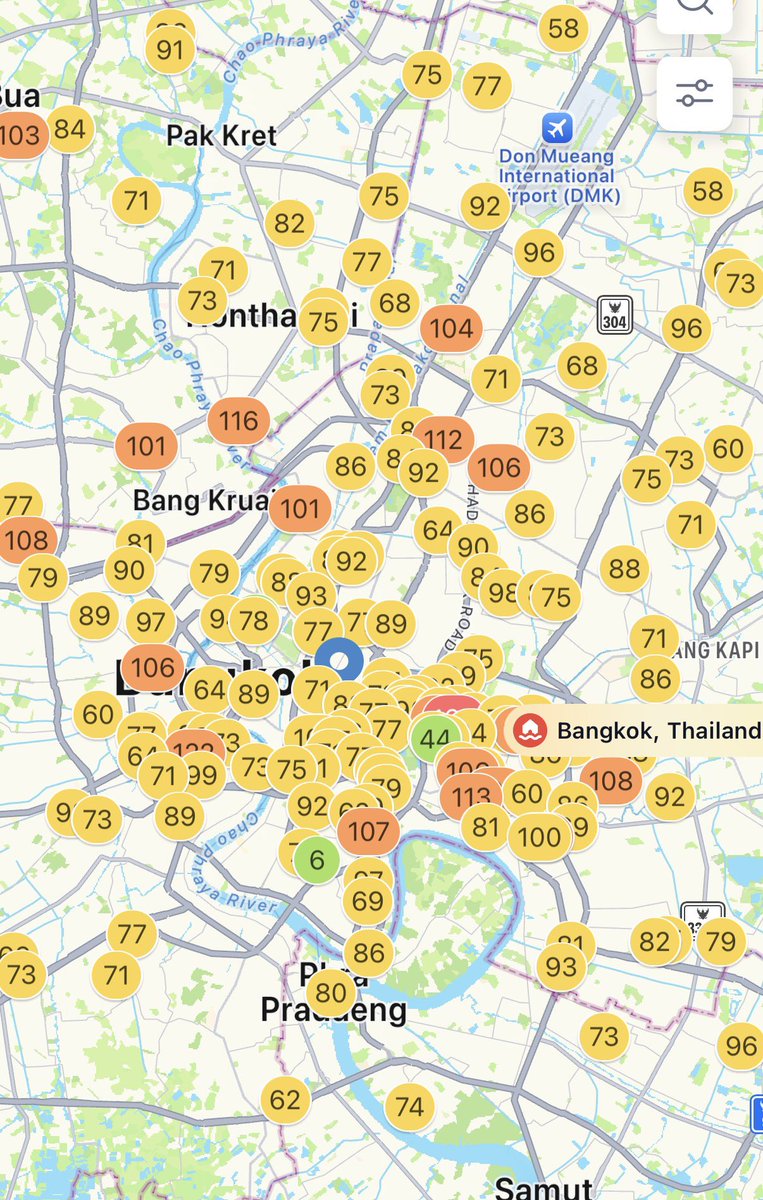 RonallChersan's tweet photo. 🥲น้ำท่วมเพิ่งผ่านไป ภัยใหม่ก็มาแล้ววววววว

ตื่นเช้ามานึกว่าหมอก ที่แท้ฝุ่นปกคลุมกรุงเทพฯทั่วเมืองเลย https://t.co/PUa9Z4u0qH