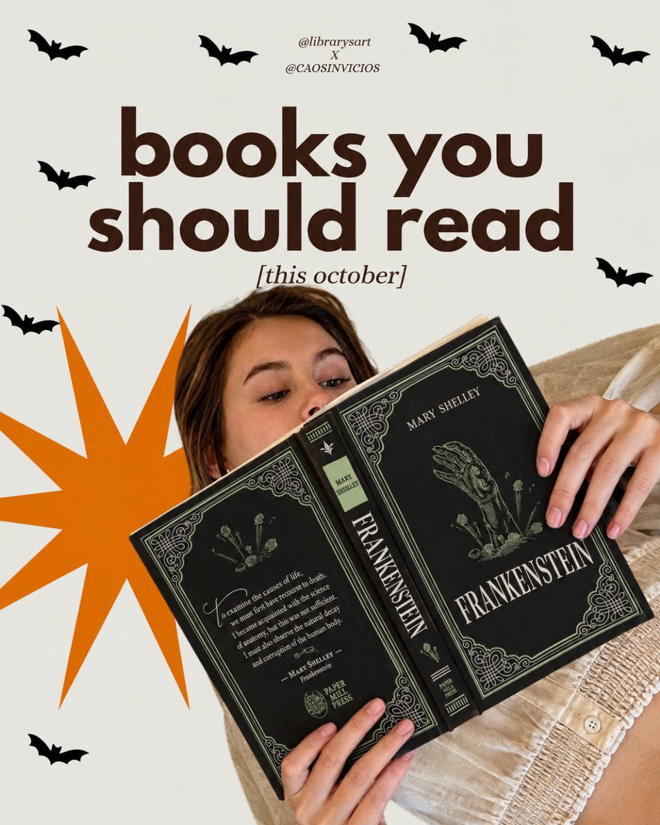 librarysart's tweet photo. Mis tres libros favoritos para los amantes de los libros con estética de Halloween, ya está aquí el mejor mes !! https://t.co/pz1bYCv7iP