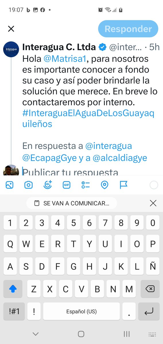 Matrisa1's tweet photo. @interagua @EcapagGye @alcaldiagye SE COMUNICARÁN HOY O EL PROXIMO MES?

ES TAN COMPLICADO DAR UNA RESPUESTA A MI REQUERIMIENTO TAN SIMPLE Y HACERLO RÁPIDO?

TODO SU SISTEMA DE TRABAJO ES LENTO Y DEFICIENTE, SOLO SON ÁGILES PARA CORTAR EL AGUA, PORQUE PARA RECONECTAR TAMBIÉN SE DEMORAN. https://t.co/uIlYsuxTog