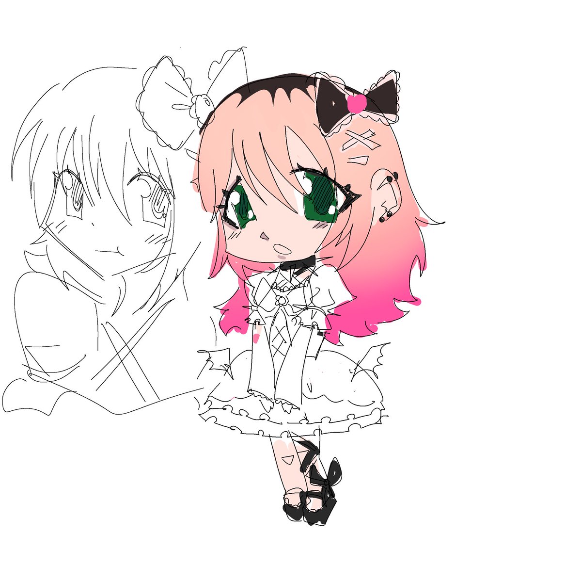 PiperSeagrass's tweet photo. Me if i was in madoka magica but this is before i dyed my hair back fully pink https://t.co/qiMveqp0qL