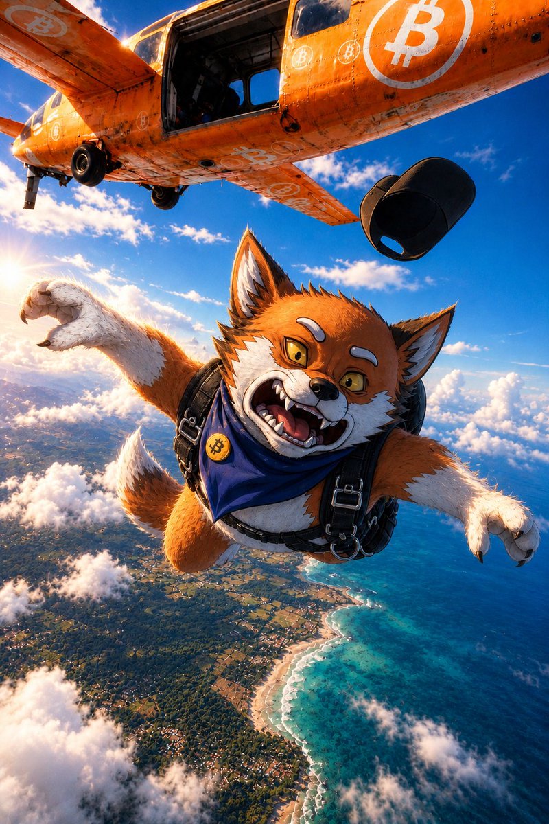 Satoshi_LOB0's tweet photo. When FOMO hits harder than gravity, charts don’t wait for landing! 🪂 🌕

The WOLFPACK checks charts at 10,000 feet. Intense operation, right @Binance? 😎🐺

Jumping from the moon?
That’s more $LOBO style! 
Real Community. Real Awesome. Real @lobothewolfpup🔥

#Bitcoin #Runes🟧 https://t.co/WYjL7rsNBp