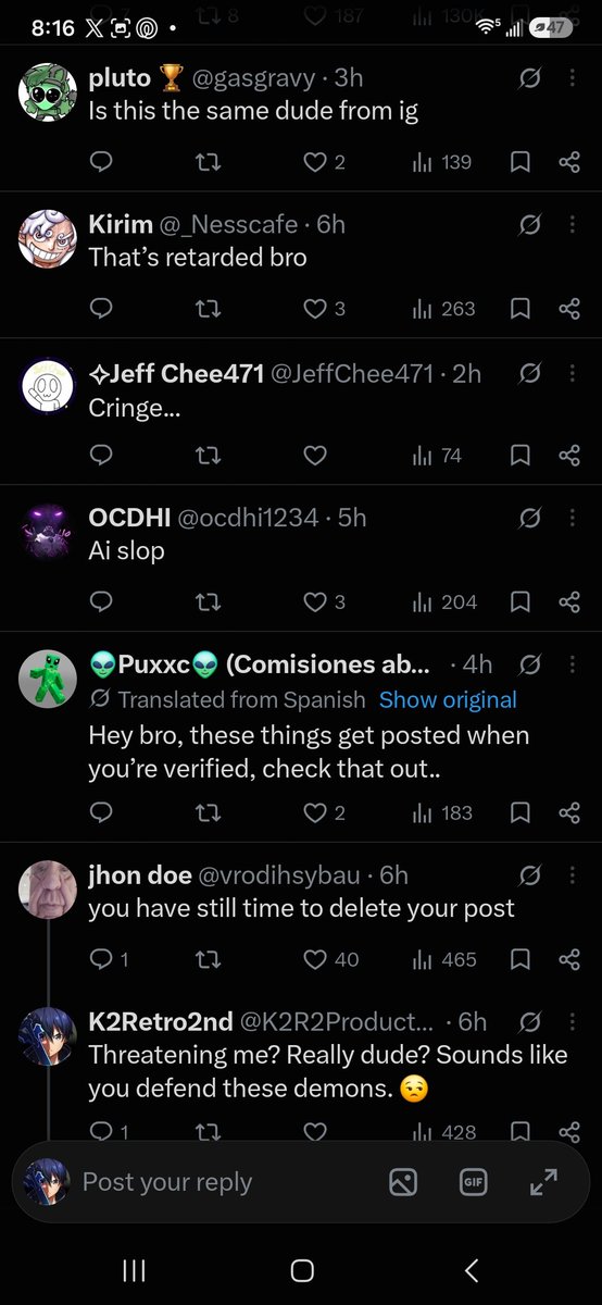 K2R2Productions's tweet photo. Its funny you guys give me backlash for having an opinion and for also doing what you guys probably do as well. It shows how abusive and hypocritical you truly are. Go back to your commentary community pals who do the same crap you guys do. No different from other communities. https://t.co/V0mxOF1geF