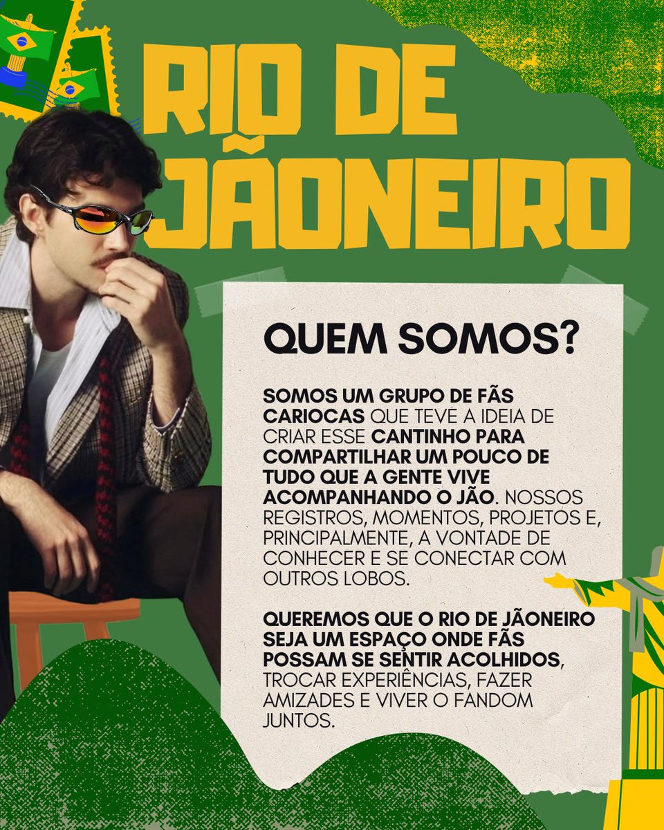 riodejaoneiro_'s tweet photo. Próxima parada: RIO DE JÃONEIRO! 

Nosso perfil nasceu de fãs cariocas que queriam um cantinho pra compartilhar o que a gente vive e se conectar com outros lobos.

Por aqui, nossos registros e projetos pra aproximar ainda mais os fãs.

Sejam bem-vindos ao Rio de Jãoneiro! 💚 https://t.co/V687FkpUm7