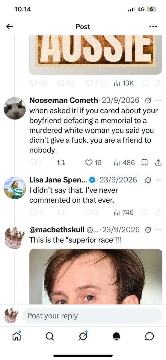 macbethskull's tweet photo. @MCLove2024 @LisaJaneSpencer I have to screen shot because the one who can dish it out can’t take it!! https://t.co/0EYqBmDPZK