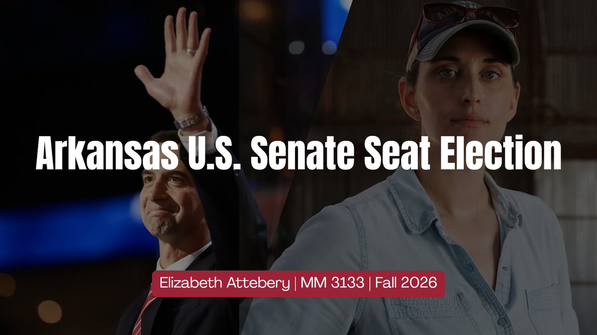 ProfJReppertSAU's tweet photo. #MM3133 - Media Presentation 2 (Election or Ballot Initiative) - MM 3133/Media and Politics - Fall 2026 Example (Elizabeth Attebery) | https://t.co/jknl6wZhTb https://t.co/forBBEwEBk
