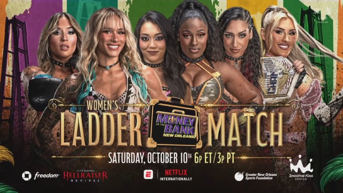 WrestleOps's tweet photo. The field for the 2026 Women’s Money in the Bank Ladder Match is now officially complete. https://t.co/vG10TvejXj