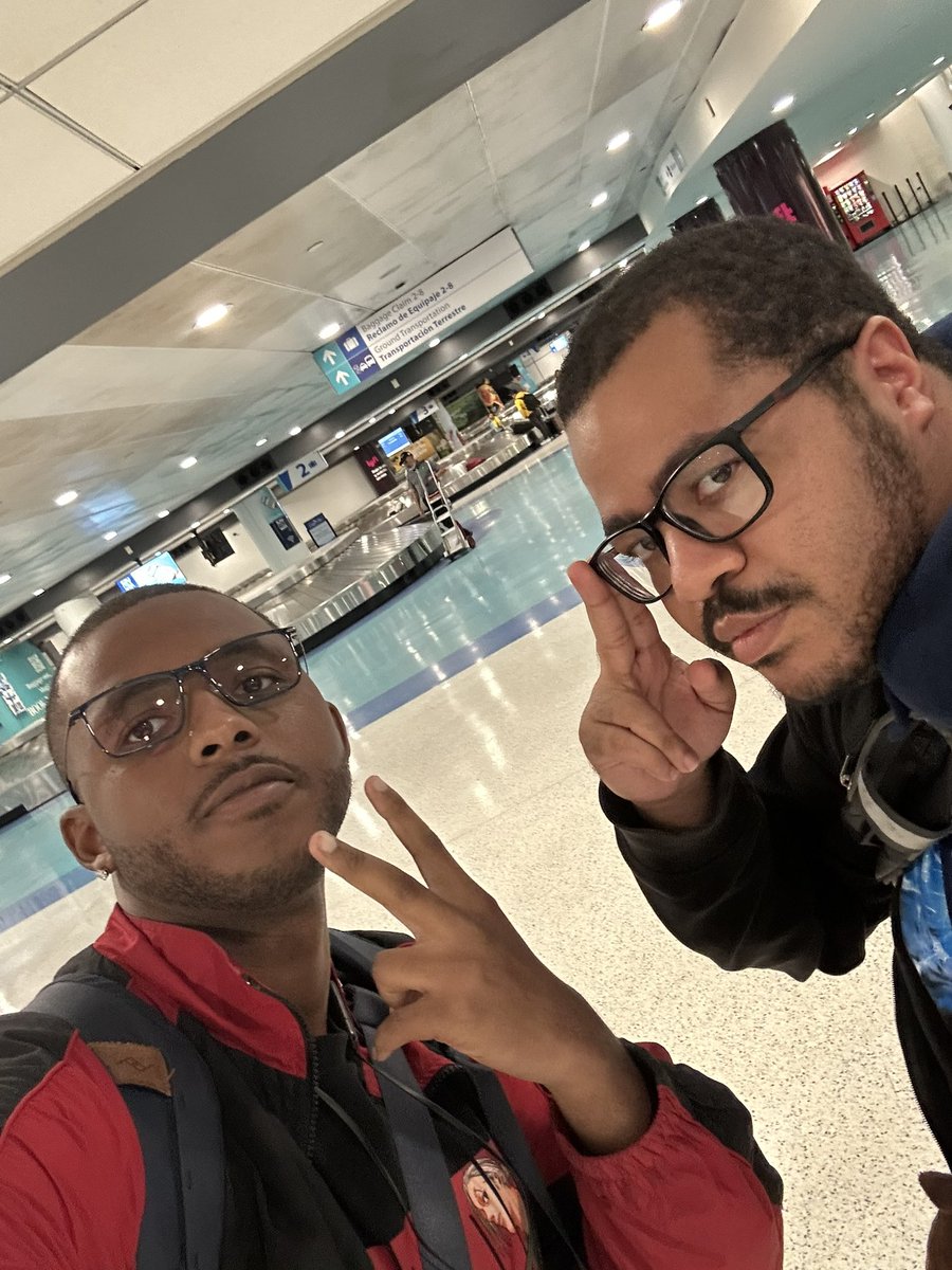 Shadow20z's tweet photo. Just made it to PR for First Attack. @SSBFC_Xerom and I got our Zenni glasses and we’re ready to put in work this weekend! https://t.co/3zuEOjkEgm