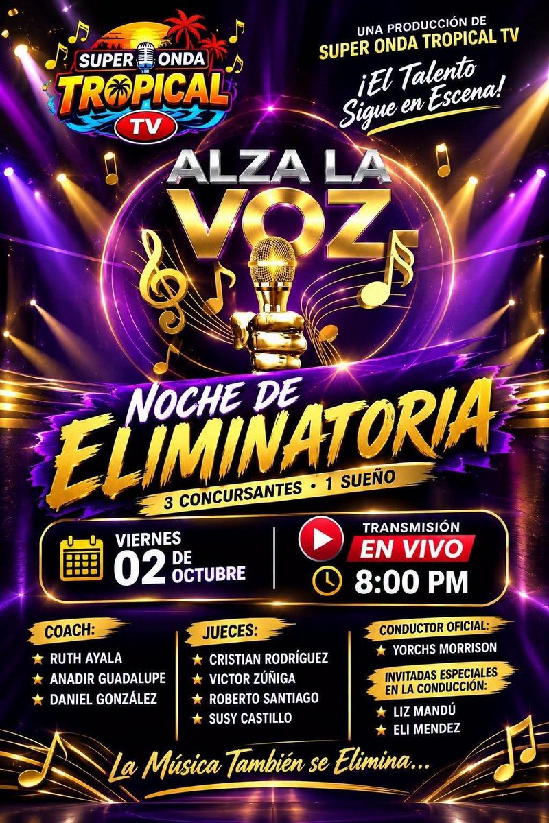 CristianTuxpan's tweet photo. Hoy se van 3 de los 12.
QUIÉNES SERÁN??

No te lo pierdas a las 8 pm en facebook desde la página:
Super Onda Tropical TV https://t.co/CrCAbDCfVL