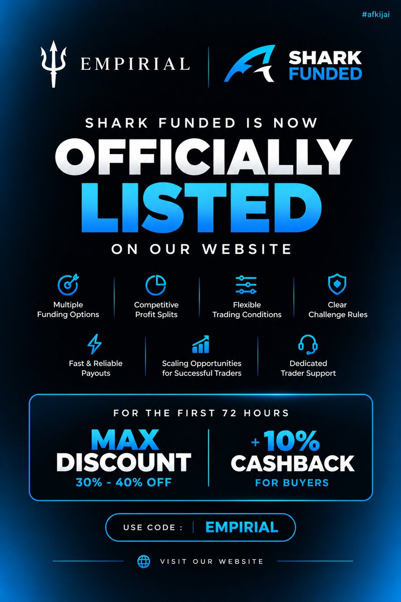 empirialprops's tweet photo. So @SharkFundedfirm is also Added to our Listings and on Site🤗

Now anyone who had any doubt about the firm to go with ?

JUST CHOOSE YOUR PLAN, WE ARE HERE NOW🤝

With Traders Till Those Trust EMPIRIAL😎

Buy: https://t.co/XzyTxOrIw8
Code : EMPIRIAL

Hint : Strike is Better 😜 https://t.co/aJ9qRcv5Hg
